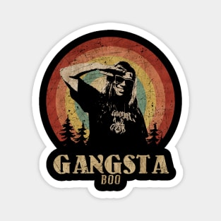 Retro Sunset Gangsta Boo Magnet