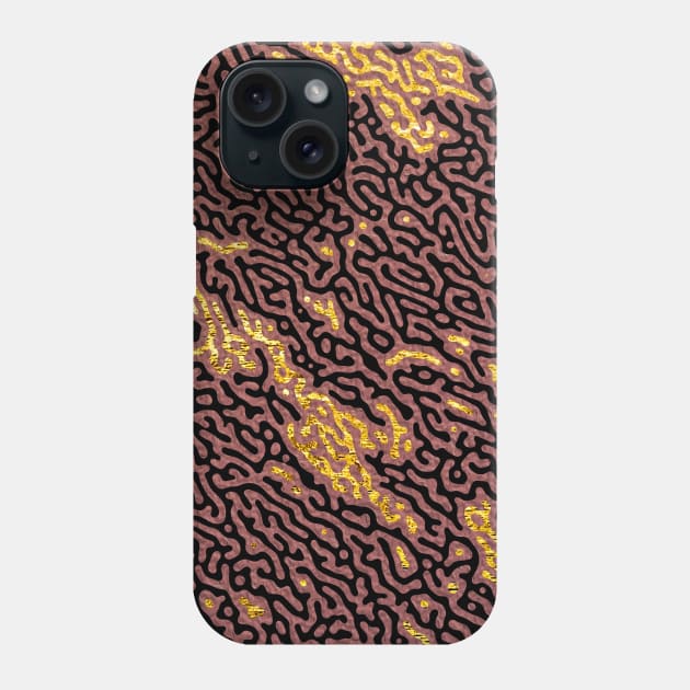 Dark Gold and Brown Sand Dune Desert Phone Case by maak and illy