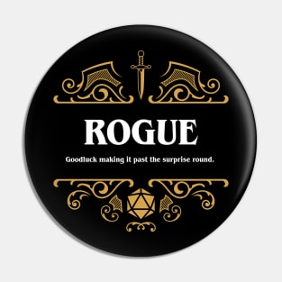 Rogue Class Tabletop RPG Gaming Pin