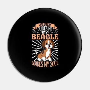 Jesus and my Beagle Pin