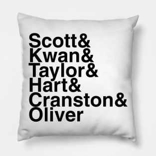 Power Rangers Helvetica List Pillow