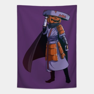 Pumpkin Samurai Tapestry