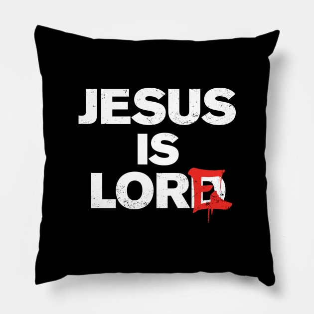 JESUS IS LORE Secular Rational Atheism Graffiti Pillow by ClothedCircuit