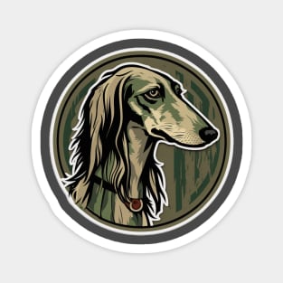 Saluki Camouflage Motif Magnet