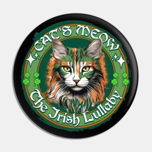 CAT'S MEOW THE IRISH LULLABY Feline Kitty Design Pin