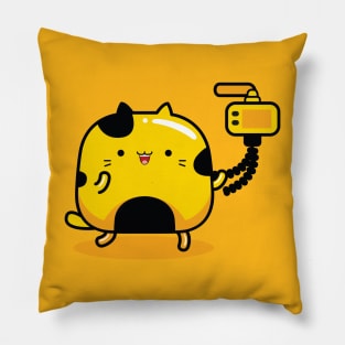 yellow cat vlogger profession Pillow