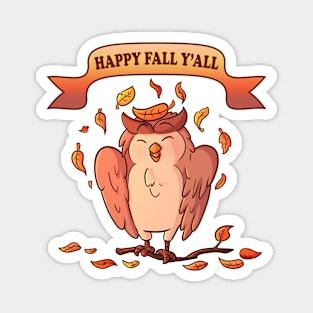 Autumn fall owl Magnet