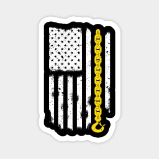 Tow Truck Driver American Flag Magnet