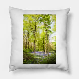 Bluebell Woods in Spring Pillow