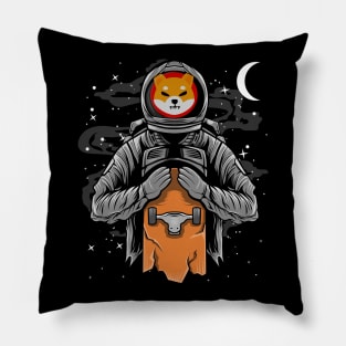 Astronaut Skate Shiba Inu Coin To The Moon Crypto Token Shib Army Cryptocurrency Wallet HODL Birthday Gift For Men Women Pillow