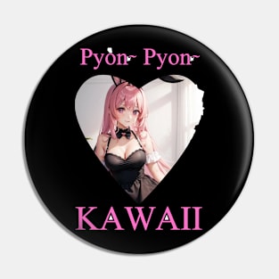 Bunny Pyon Pyon Kawaii Anime Girl Pin