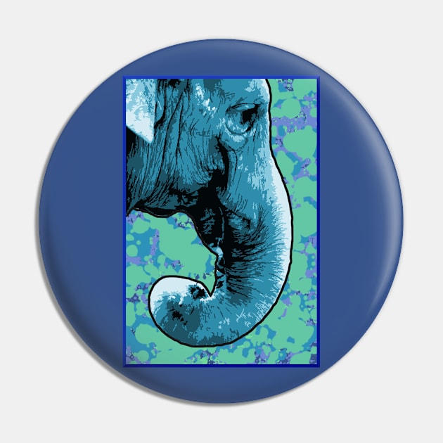 Blue elephant Pin by Skorretto