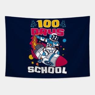 100 days of school featuring an astronaut dabbing on his rocket #3 Tapestry