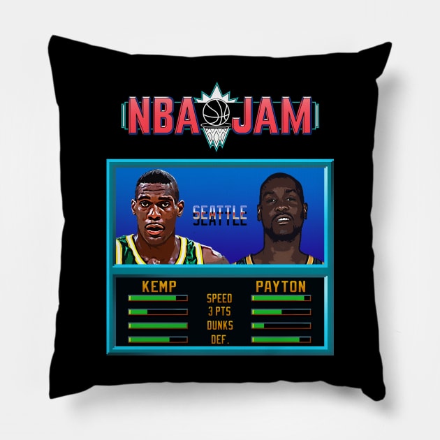 NBA JAM - CLASSIC - THE BEST DUO's EDITION_Glove&Kemp Pillow by Buff Geeks Art