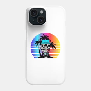 Skull Head Cocktail Sunrise Phone Case