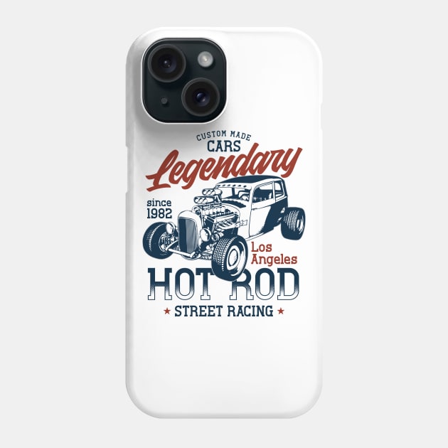 Hot Rod Street Racing Los Angeles Phone Case by Verboten