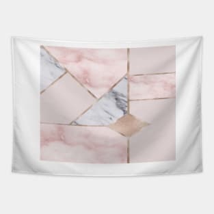 Geometric mix up - rose gold Tapestry