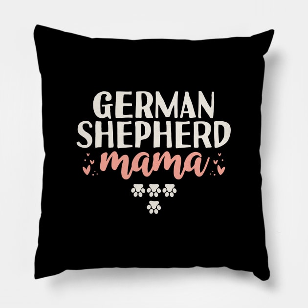 German Shepherd Mama Gift Pillow by Tesszero