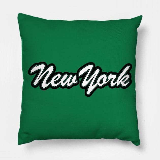 Football Fan of New York Pillow by gkillerb