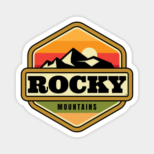 Rocky Mountains Badge Magnet