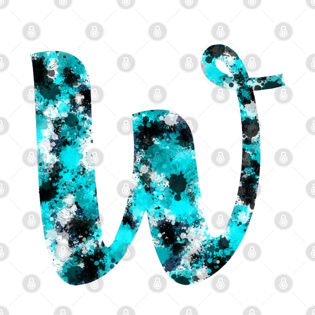 Paint Splash Letter W by Hip Scarves and Bangles