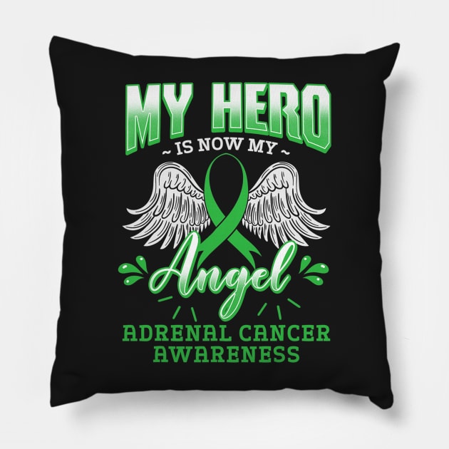 My Hero Is Now My Angel Adrenal Cancer Awareness Support Pillow by ShariLambert