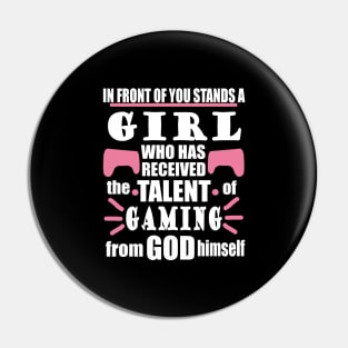 E-Sports Gaming Gamble Girl Team Video Games Pin