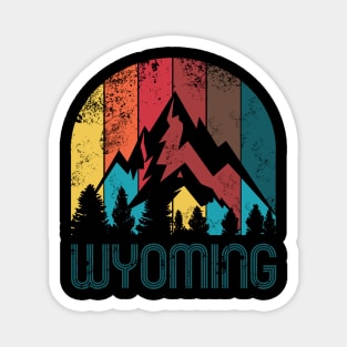 Retro Wyoming Design for Men Women and Kids Magnet