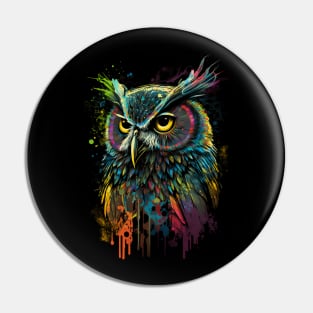 Psychedelic Owl Pin