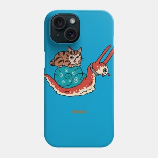 Creepy Cat on Snail Phone Case