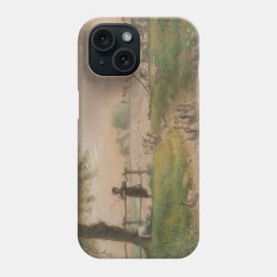 Peasant Children at Goose Pond by Jean-Francois Millet Phone Case