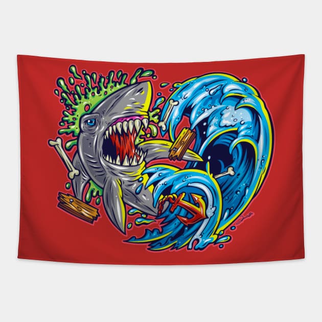 Sharkwave Tapestry by renatodsc