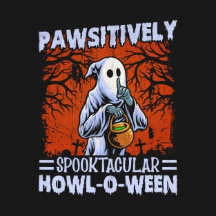 Trick or Treat Woof or Wag Funny Dog Halloween T-Shirt