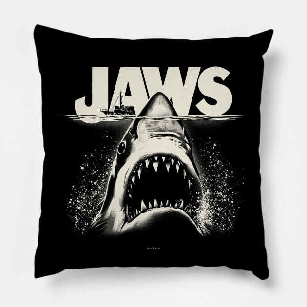 Jaws Bigger Boat Pillow by avperth