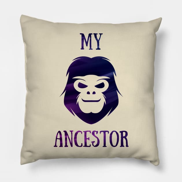 Great Looking My Ancestor Monkey Face Pillow by Celestial Mystery