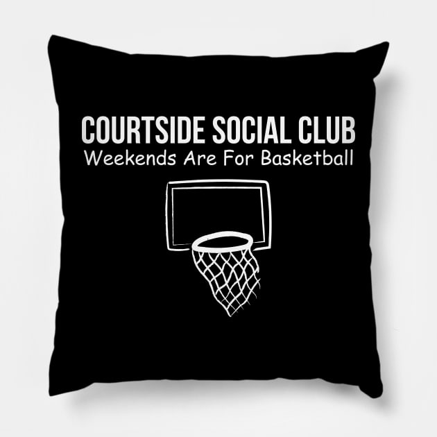 Retro Basketball Pillow by HobbyAndArt