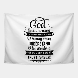 Trust GOD's WILL Tapestry