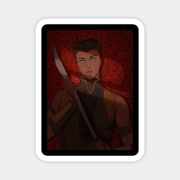 League of Assassins Damian Wayne Magnet by Eileen Widjaja