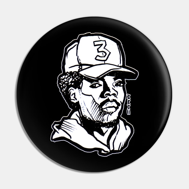 Rapper the Chance Pin by sketchnkustom