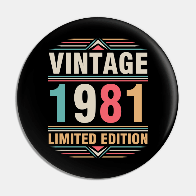 Vintage 1981 Ltd Edition Happy Birthday 41 Years Old Me You Pin by Cowan79