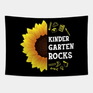 Sunflower Kindergarten Rocks Shirt Teacher Student Kid Back To School Tapestry