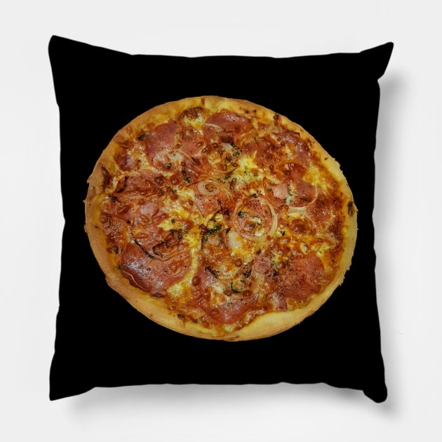 Milano Salami Pizza Pillow by ellenhenryart
