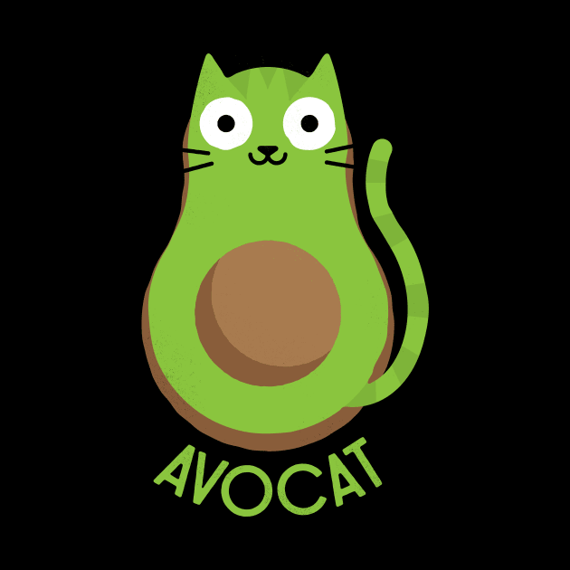 Avogato The 80's Avocado Cat Lover! by zawitees
