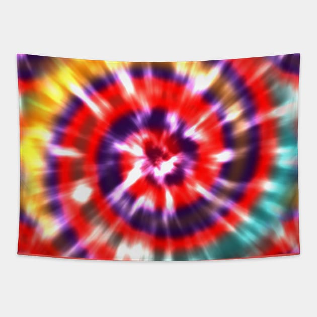 Tie Dye Trippy Psychedelic Rainbow Tapestry by NekoNinja