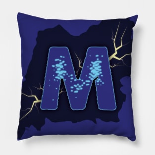 Monogram M Stormy Pillow