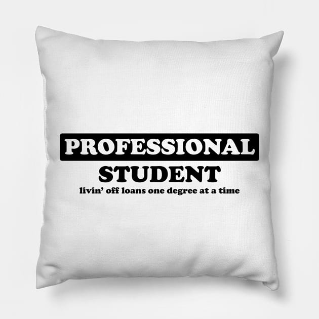 Professional Student - Humor Pillow by albinochicken