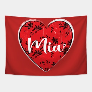 I Love Mia First Name I Heart Mia Tapestry