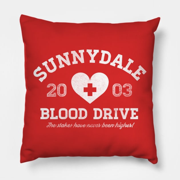 Sunnydale Blood Drive Pillow by TeeMagnet