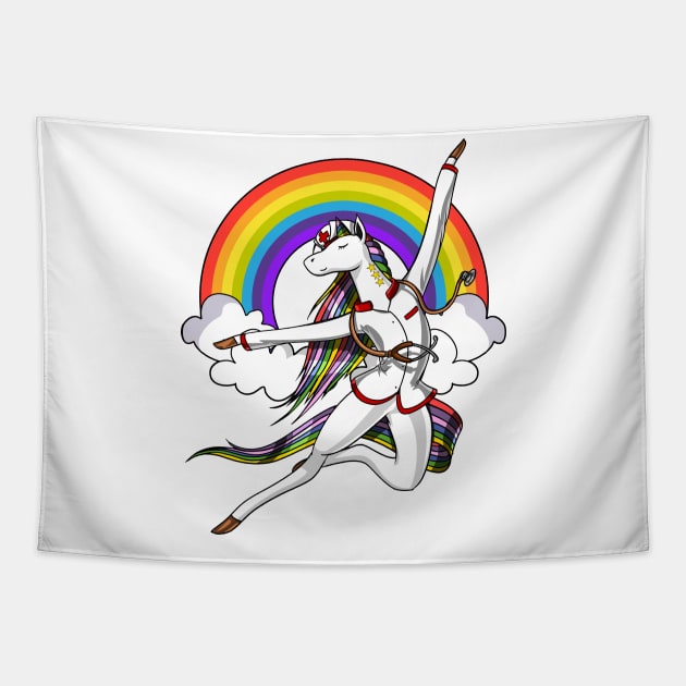 Unicorn Nurse Tapestry by underheaven