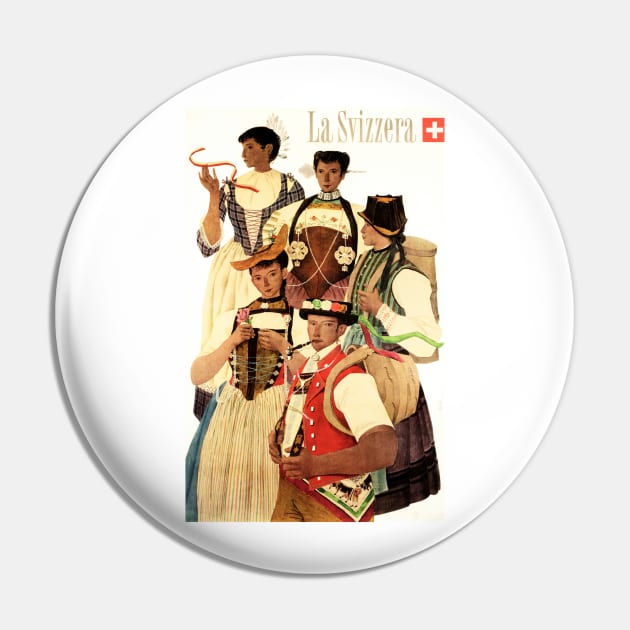 La Svizzera Swiss Musical Theatre Performances Cutural Vintage Travel Pin by vintageposters